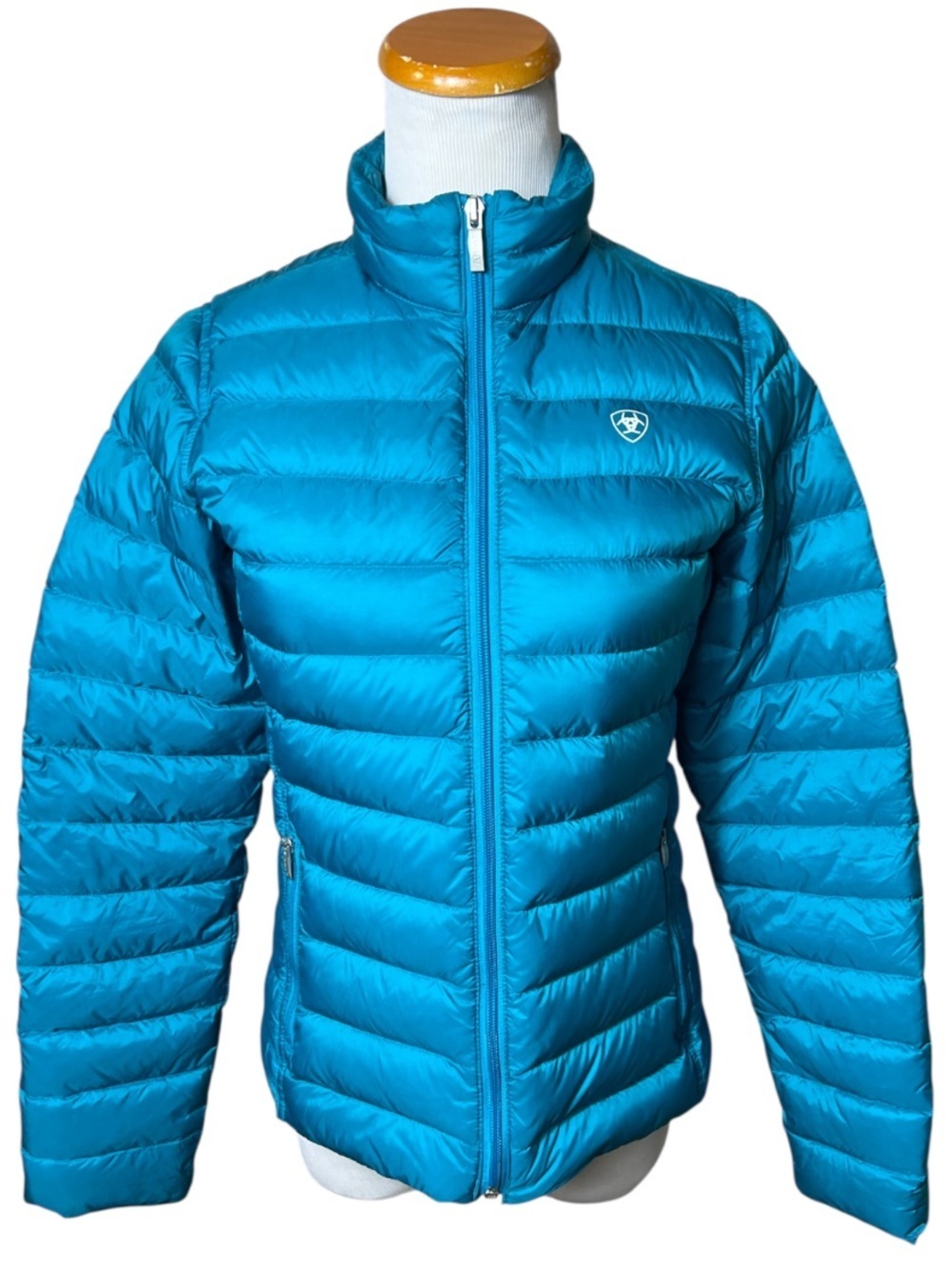 Ariat Equestrian Ideal Down Quilted Puffer Jacket Teal Packable Outdoor Gorpcore